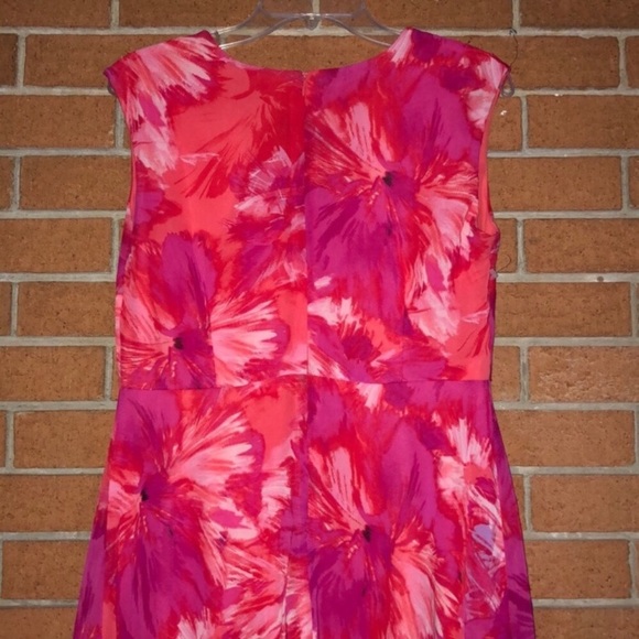 🌺SANDRA DARREN🌺FLORAL CHIFFON SHARKBITE DRESS🌺 - Picture 8 of 10